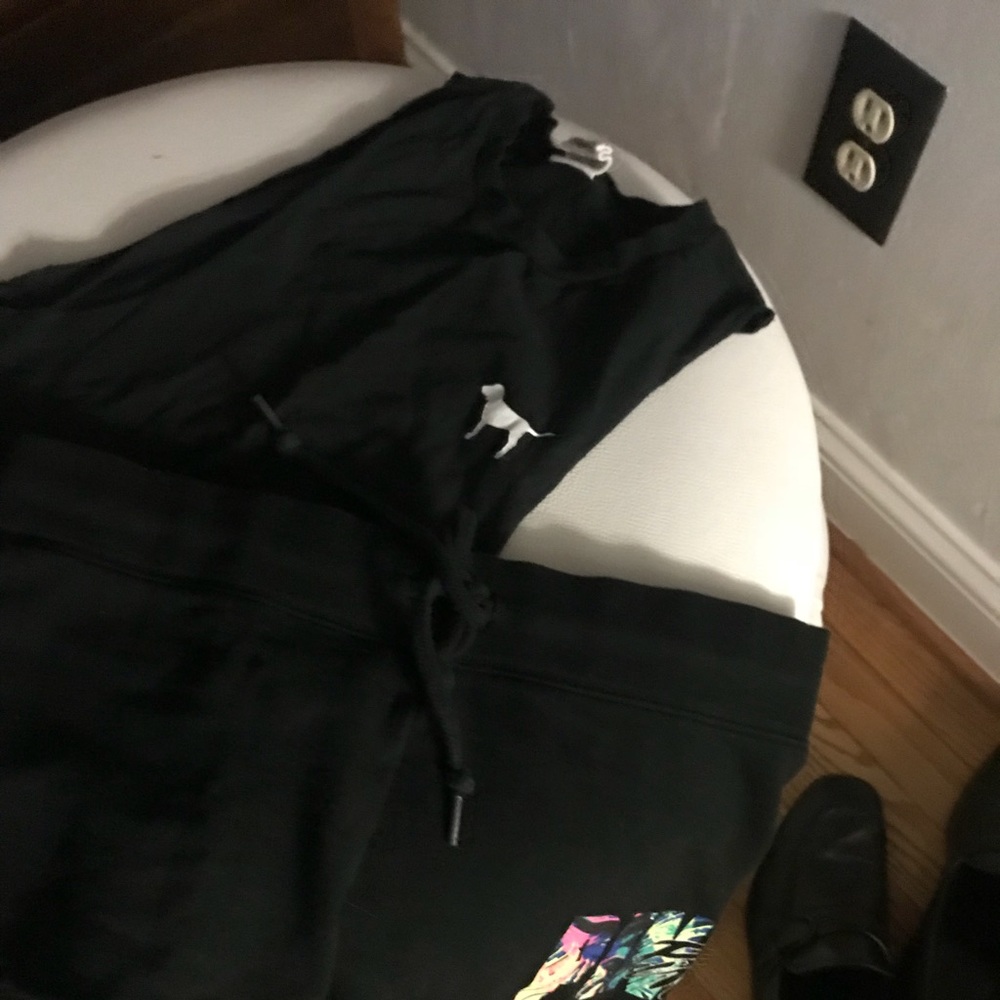VS Pink Muscle shirt and shorts